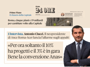 Ciucci @ INTERVISTA IL SOLE 24 ORE 31 LUGLIO 2022 quattro terzi