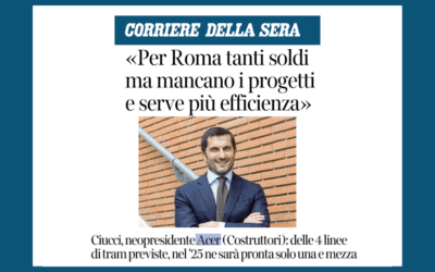 “Per Roma tanti soldi ma mancano i progetti e serve più efficienza” – Intervista del Presidente Antonio Ciucci al Corriere della Sera