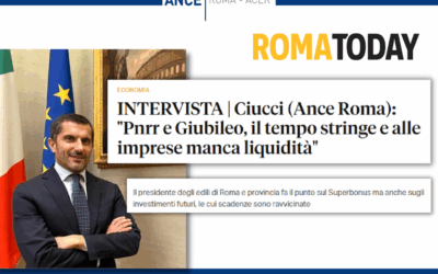 “Pnrr e Giubileo, il tempo stringe e alle imprese manca liquidità”: il Presidente Ciucci, intervistato da RomaToday, fa il punto sulle prospettive per il settore edilizio e la Capitale