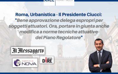 Urbanistica – Il Presidente Ciucci: “Bene approvazione delega espropri per soggetti attuatori. Ora, portare in giunta anche modifica a norme tecniche attuative del Piano Regolatore”