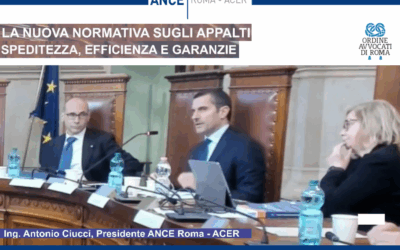 Codice appalti, Ciucci al convegno dell’Ordine degli Avvocati di Roma: “Preoccupazioni sulla concorrenza per l’uso delle procedure negoziate sotto soglia e per l’eccessiva discrezionalità prevista per i settori speciali”