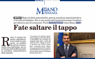 Roma, il Presidente Ciucci a MF: “Potenzialità e investimenti frenati da macchina amministrativa inefficiente”. Sui cantieri Giubileo e Pnrr: “Disagi inevitabili, no a sindrome Nimby ora che ci sono risorse per fare opere”