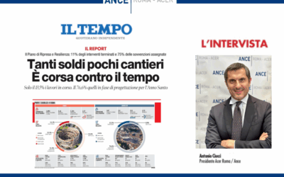 Pnrr e Giubileo, il Presidente Ciucci al quotidiano “Il Tempo”: “Preoccupati per i ritardi, sarebbe assurdo non spendere i fondi a disposizione”