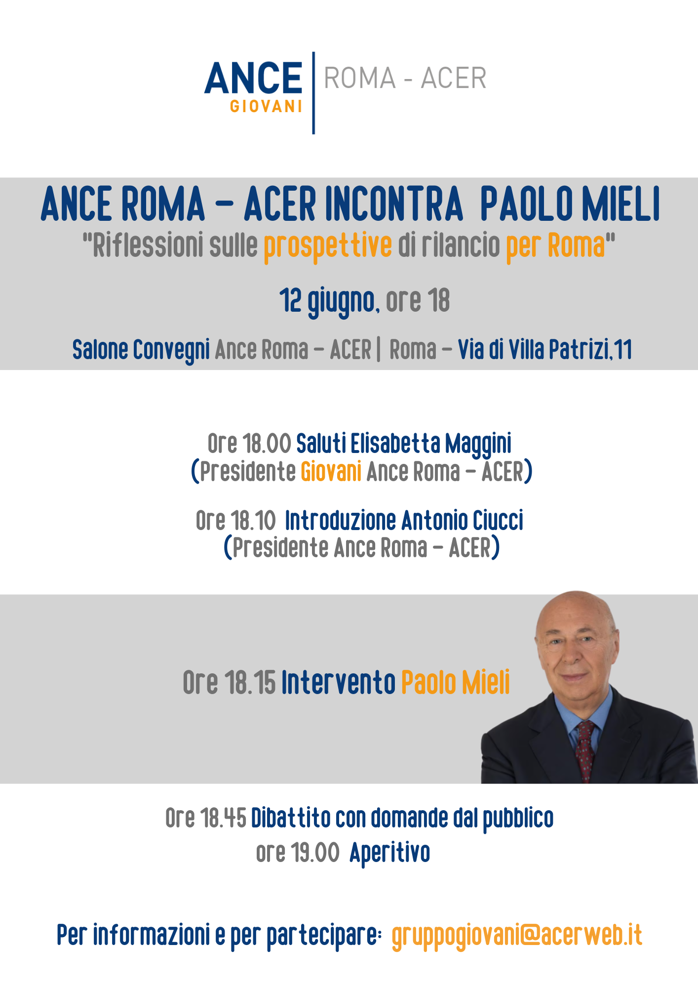 Programma Incontro con Paolo Mieli 12 giugno 2025
