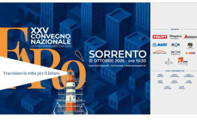 Il 31 ottobre il XXV Convegno Ance Giovani imprenditori edili a Sorrento: “FARO / FARÒ”
