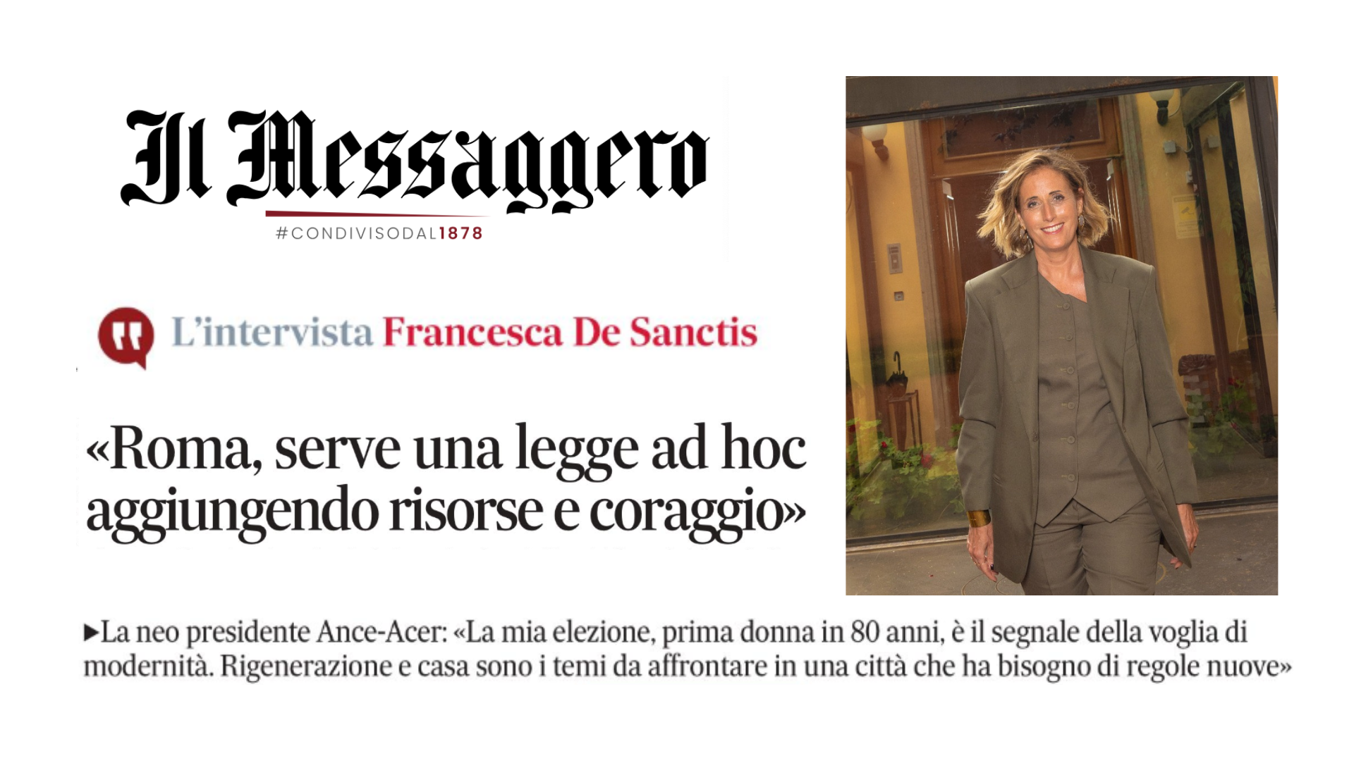 de sanctis intervista Il Messaggero