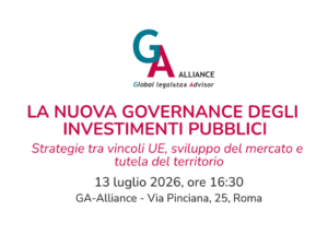 GA LA NUOVA GOVERNACE DEGLI INVESTIMENTI PUBBLICI 13.07.2026